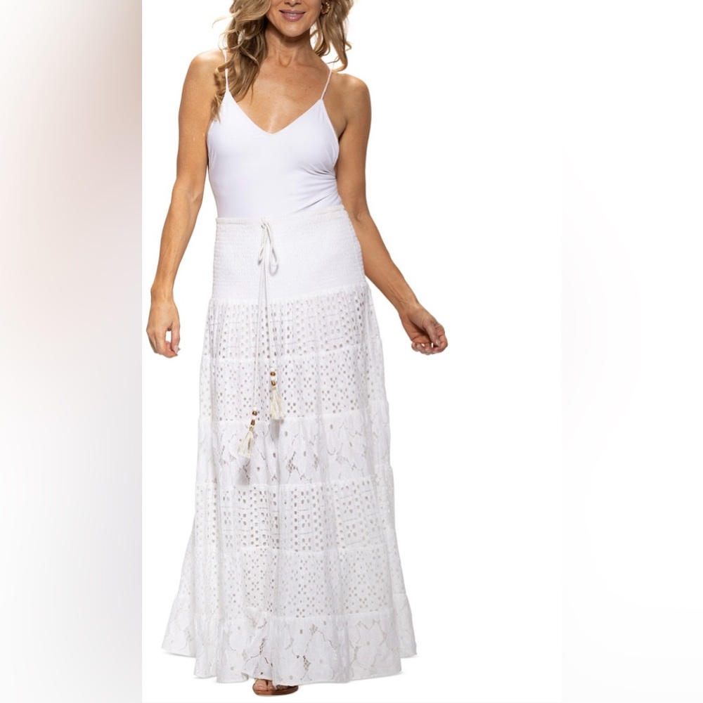 🆕 Dotti White Lace XL Maxi Skirt